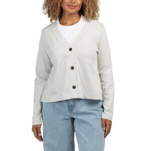 LILLA P Fossil Mixed Media Cardigan